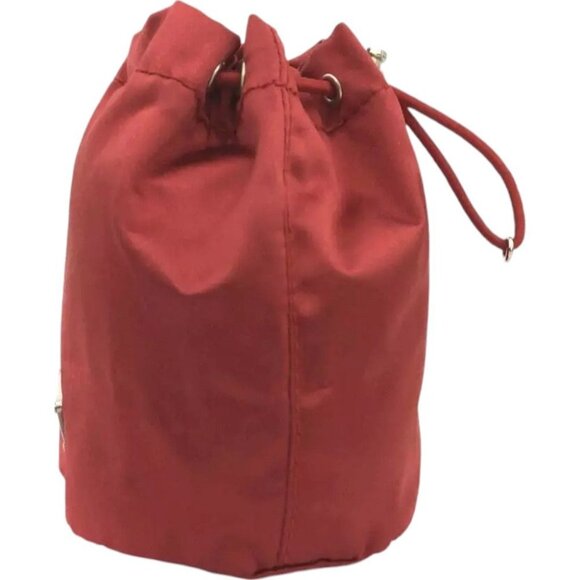 908181AS (X2) Prada Clutch Bag Red Nylon - Picture 3 of 10